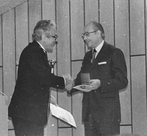 Prof. Otto Hornstein (li.), Prof. Hans Götz (re).